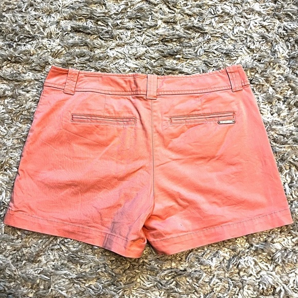 2/$15 New York & Company  - Coral Pink Orange Chino Shorts – Size 4 - Picture 6 of 7